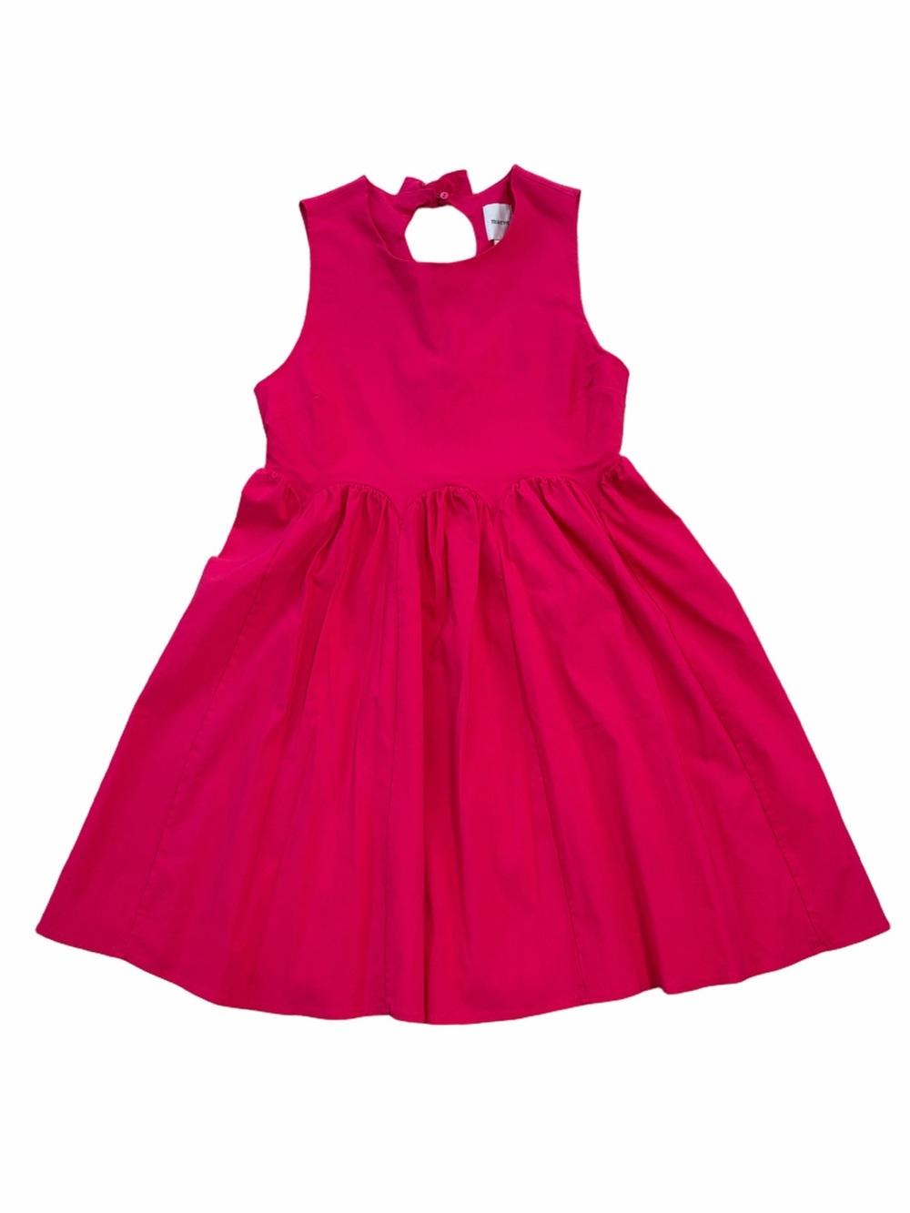 Maeve Anthropologie Women’s Size Small Hot Pink Bow Back Babydoll Mini Dress